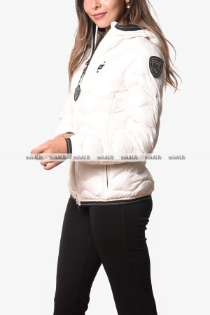 Piumino Blauer donna bianco ad onde Camelia