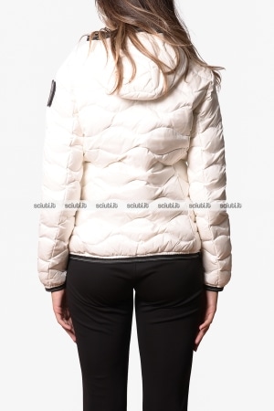 Piumino Blauer donna bianco ad onde Camelia