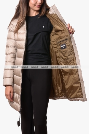 Piumino lungo Blauer donna beige pesante Agnes