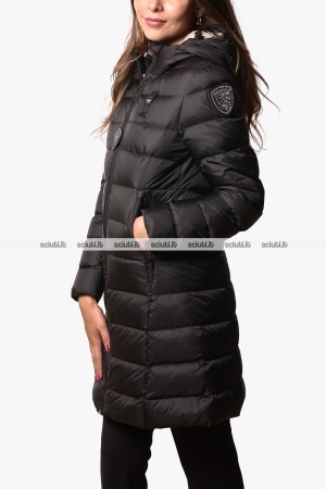 Piumino lungo Blauer donna nero pesante Agnes