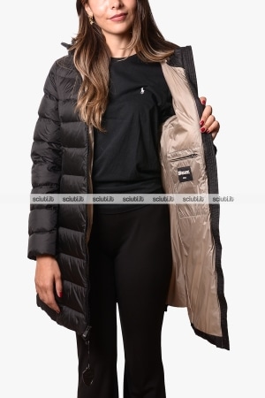 Piumino lungo Blauer donna nero pesante Agnes