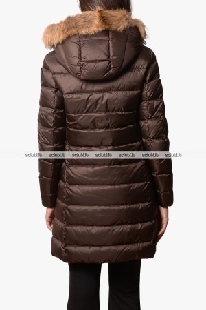 Piumino lungo Blauer donna marrone pesante Kristin in piuma