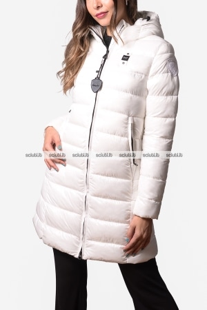 Piumino lungo Blauer donna bianco Adelaide imbottitura eco