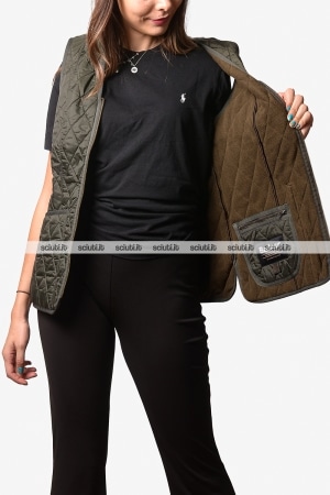 Smanicato fodera Barbour donna verde oliva Betty