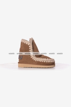 Stivaletti MOU donna beige scuro Eskimo 18 glitter logo