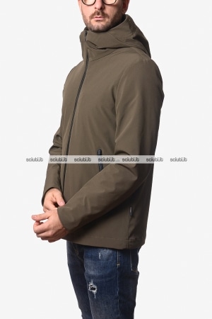 Giubbotto Woolrich uomo verde scuro Pacific in softshell