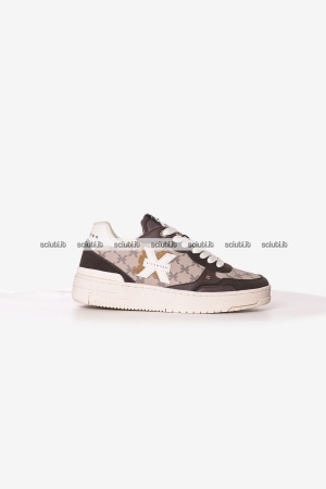 Scarpe John Richmond uomo marroni in pelle logo monogram