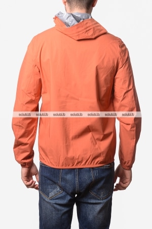 Giubbotto Kway uomo arancione Jack stretch dot
