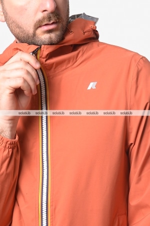 Giubbotto Kway uomo arancione Jack stretch dot