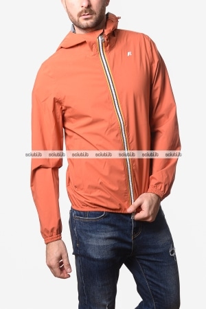 Giubbotto Kway uomo arancione Jack stretch dot