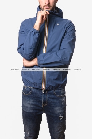 Giubbotto Kway uomo blu insignia Jack stretch dot