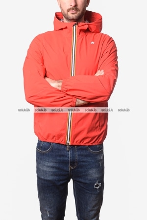 Giubbotto Kway uomo rosso Jack stretch dot