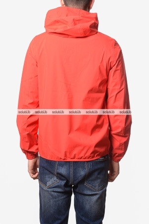 Giubbotto Kway uomo rosso Jack stretch dot