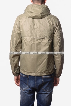 Giubbotto Kway uomo blu scuro verde muschio reversibile Jake plus 2 double