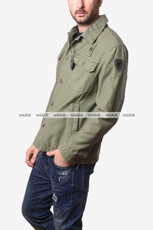 Giacca Blauer uomo verde scuro Goodale Dyed overshirt