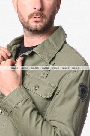 Giacca Blauer uomo verde scuro Goodale Dyed overshirt