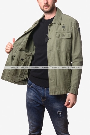 Giacca Blauer uomo verde scuro Goodale Dyed overshirt