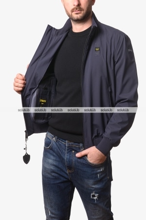 Bomber Blauer uomo blu scuro sfoderato Anson