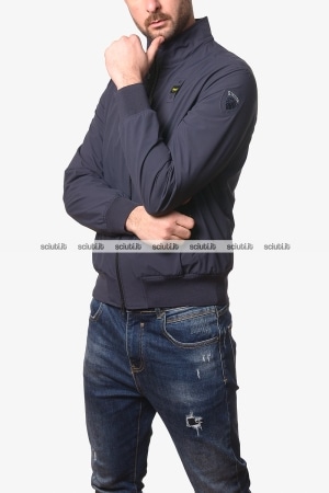 Bomber Blauer uomo blu scuro sfoderato Anson