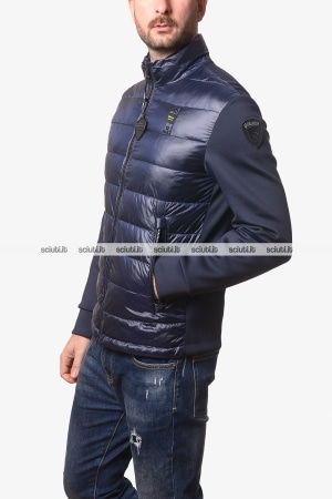 Giubbotto Blauer uomo blu scuro bitessuto Hebron