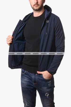 Felpa Kway uomo blu scuro Journeer travel