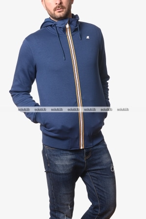 Felpa Kway uomo blu insignia Rainer light spacer