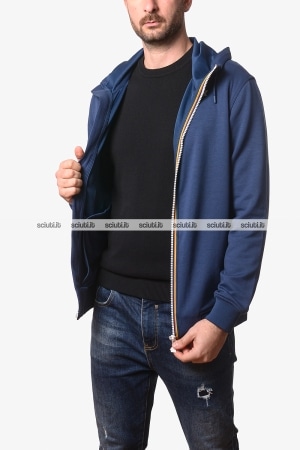 Felpa Kway uomo blu insignia Rainer light spacer
