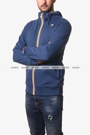 Felpa Kway uomo blu insignia Rainer light spacer