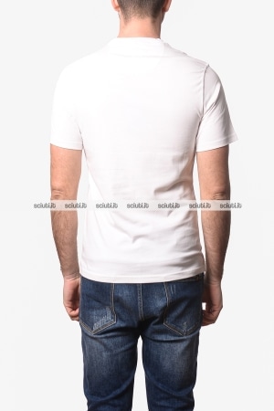 Tshirt Barbour uomo bianca girocollo logo