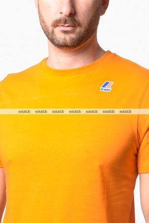 Tshirt Kway uomo arancione Leonide packable