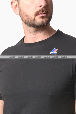 Tshirt Kway uomo nera Leonide packable