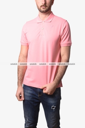 Polo Kway uomo rosa Amedee in piquet stretch