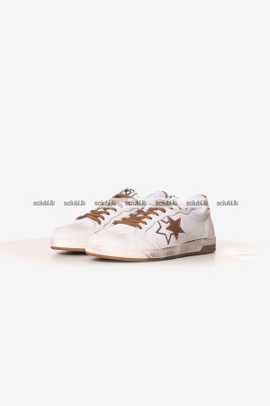Scarpe 2star uomo bianco marrone Week star