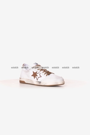 Scarpe 2star uomo bianco marrone Week star