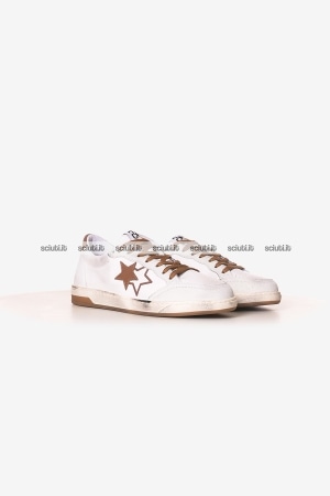 Scarpe 2star uomo bianco marrone Week star