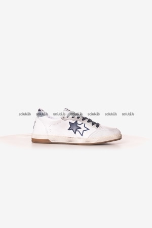 Scarpe 2star uomo bianco blu scuro Week star