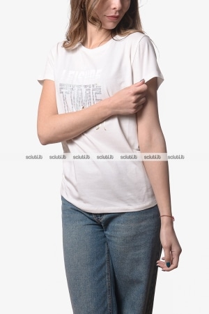 Tshirt Liu Jo donna bianca stampa frontale