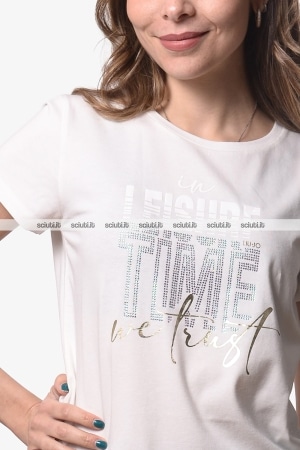 Tshirt Liu Jo donna bianca stampa frontale