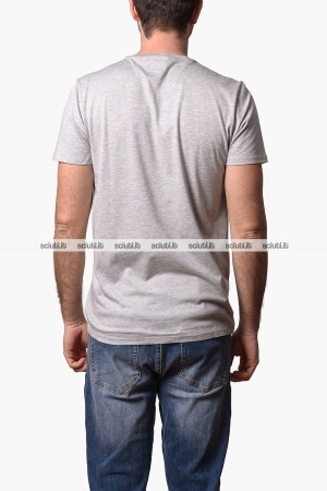 Tshirt Lacoste uomo grigio chiaro girocollo in jersey