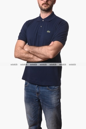 Polo Lacoste uomo blu scuro 1212 LIGHT classic fit