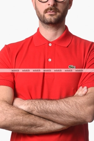 Polo Lacoste uomo rossa 1212 LIGHT classic fit