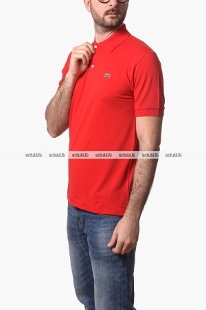 Polo Lacoste uomo rossa 1212 LIGHT classic fit