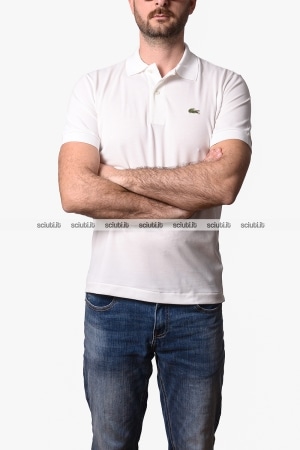 Polo Lacoste uomo bianca 1212 LIGHT classic fit