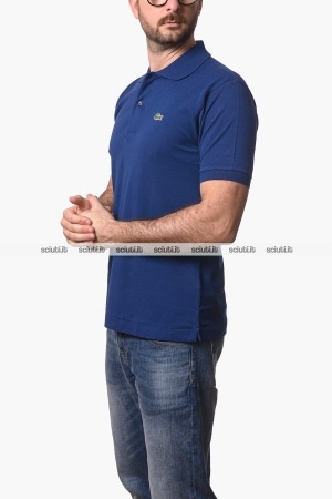 Polo Lacoste uomo blu petit pique classic fit