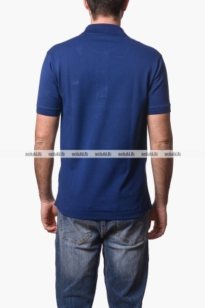 Polo Lacoste uomo blu petit pique classic fit