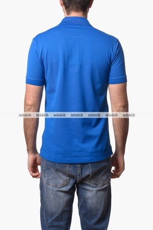 Polo Lacoste uomo blu elettrico petit pique classic fit