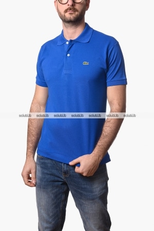 Polo Lacoste uomo blu royal petit pique classic fit