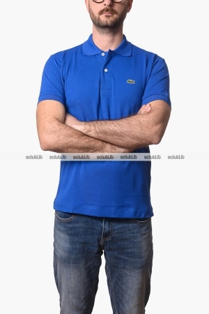 Polo Lacoste uomo blu royal petit pique classic fit
