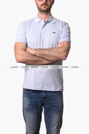 Polo Lacoste uomo celeste 1212 LIGHT classic fit
