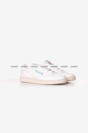 Scarpe Reebok uomo bianco verde Club C 85 vintage